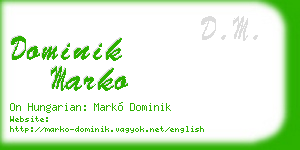 dominik marko business card